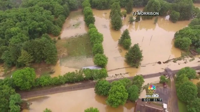 People who live next to the Greenbrier River said they’ve never seen the river overflow