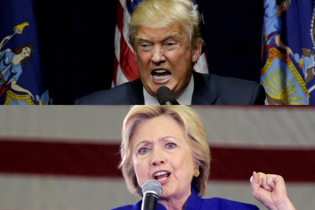 Rival presumptive presidential nominees Hillary Clinton and Donald Trump