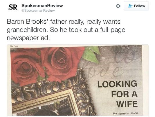 Salt Lake City man says he didn't place ad seeking wife