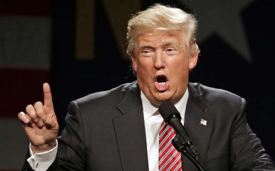 Republican presidential candidate Donald Trump speaks during a campaign rally at the Greensboro Coliseum in Greensboro N.C. Tuesday