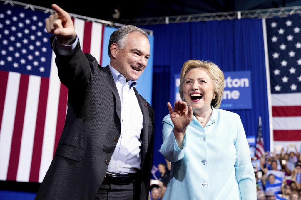 Tim Kaine gets warm welcome from neighbors