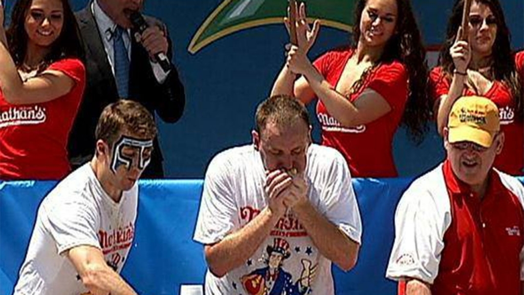 Joey Chestnut at 2012 Nathan's Hot Dog Eating Contest