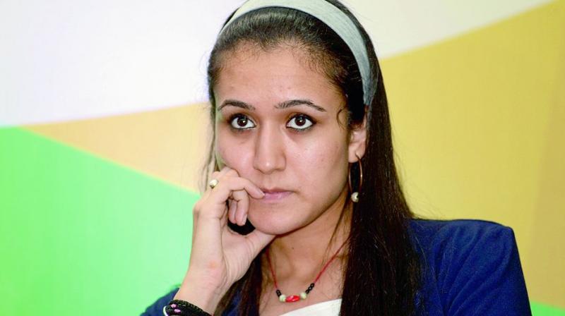 Indian paddler Manika Batra during a felicitation function in Mumbai on Friday