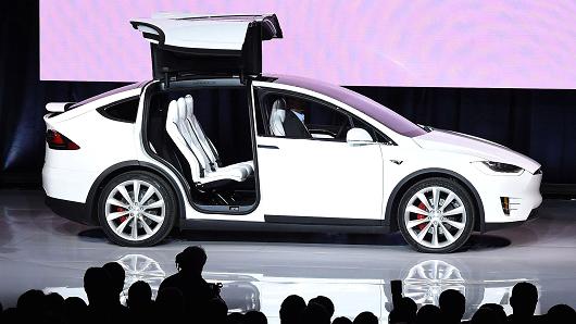 Tesla Model X is presented during a launch event in Fremont California last September