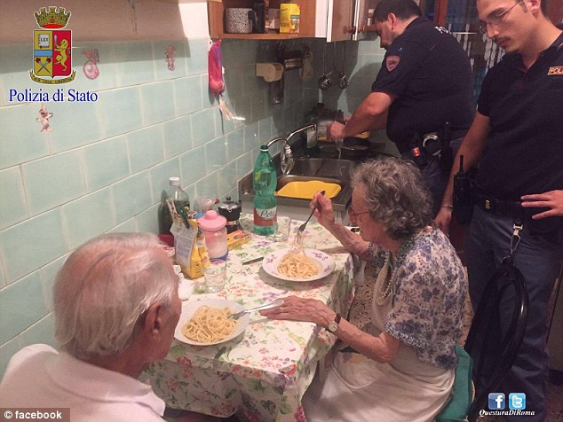 They understand that just a little human warmth will restore tranquility to Jole and Michele, Rome police wrote in a Facebook post that went viral