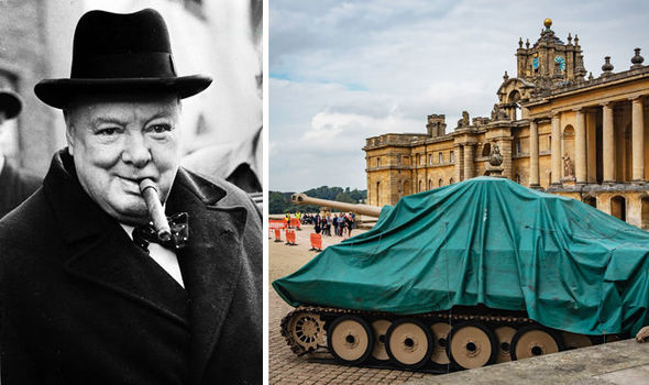 GETTY  FACEBOOKChurchill's birthplace has been turned into a Nazi HQ for filming