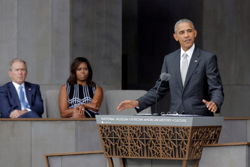 U.S. President Barack Obama said he hopes the stories contained inside the museum will help everyone'walk away that much more in love with their country