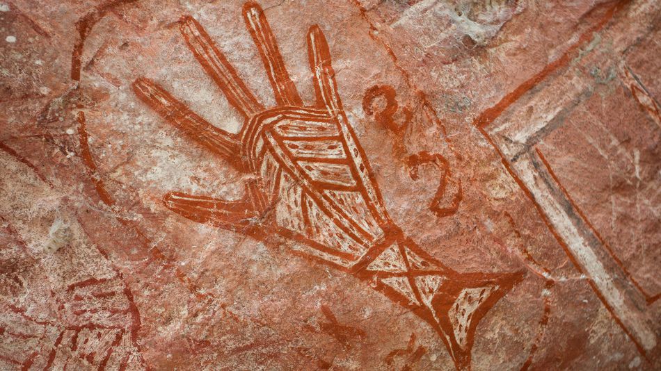 Rock art at Mount Borradaile Awunbarna Arnhem Land