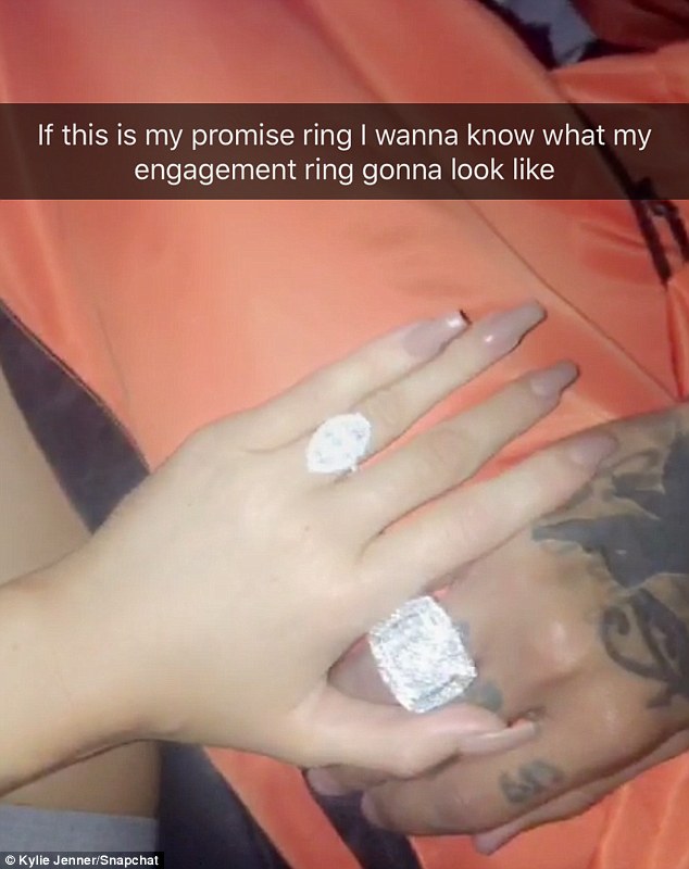 Think bigger The 19-year-old described the hefty bling as a promise ring and hinted she expected even more in an engagement ring