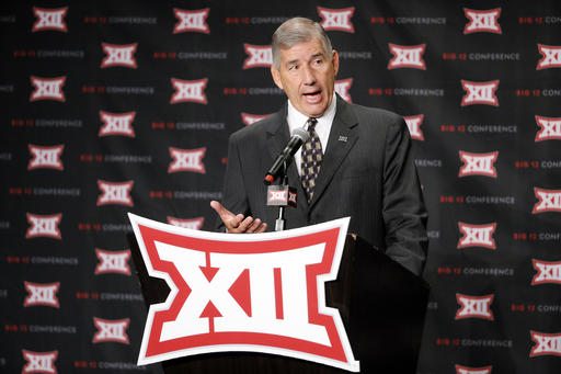 Big 12 commissioner Bob Bowlsby addresses attendees during Big 12 media day in Dallas. The Big 12 board of directors meets Monday Oct. 17 2016 in Dallas and the topic of expansion will be addressed. Not necess