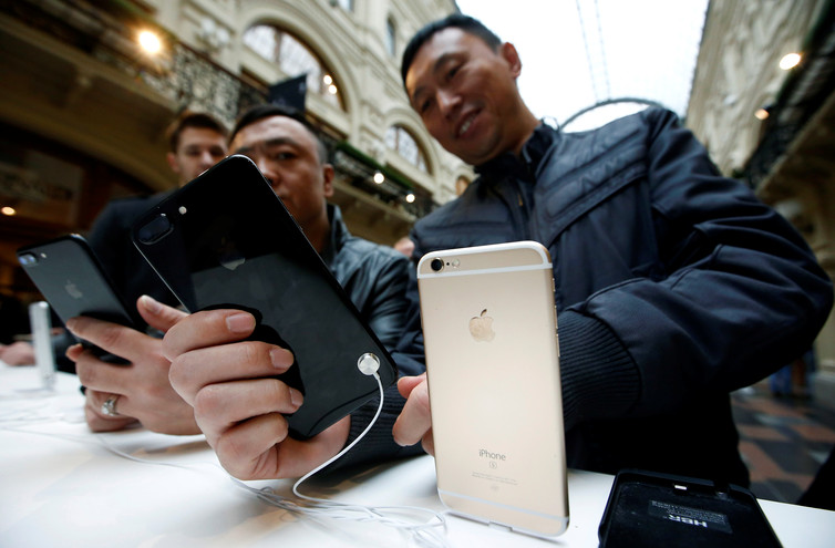 Apple still takes a big share of the profit even though the parts and labor for an iphone mostly don’t come from the U.S.     Sergei Karpukhin  Reuters