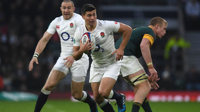 Ben Youngs rips through the South African defence on Saturday