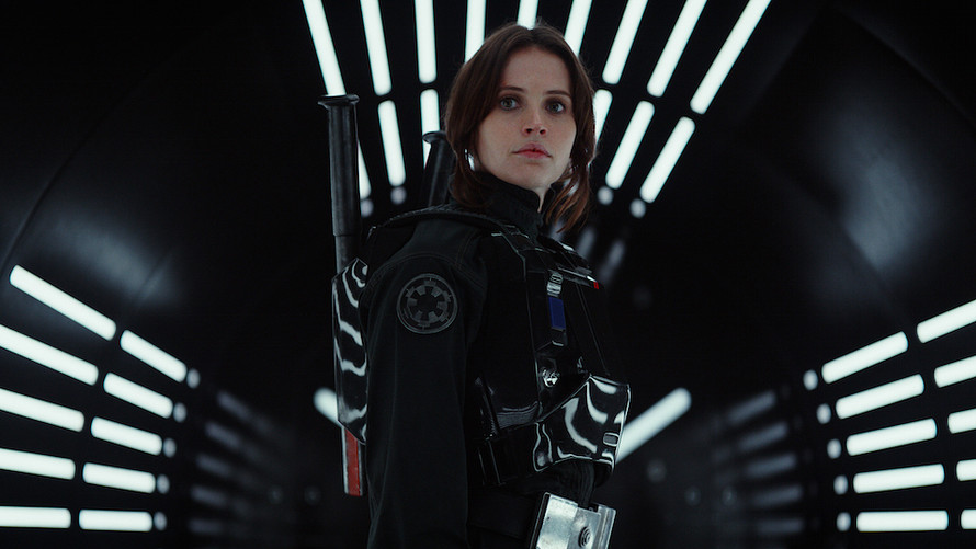 Lucasfilm              Felicity Jones as Jyn Erso in Walt Disney Co.’s “Rogue One A Star Wars Story.”