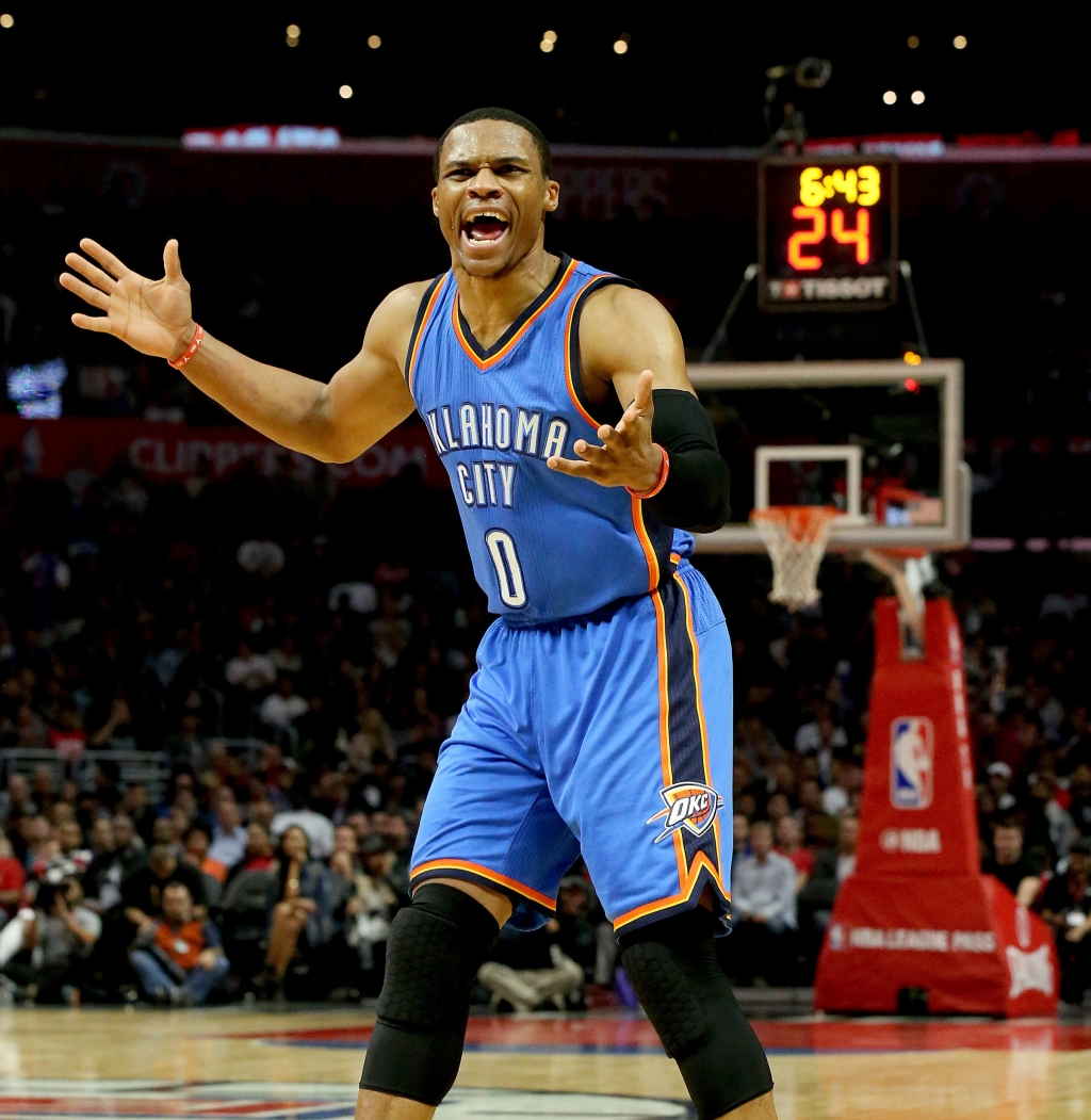 Russell Westbrook smashed a completely unnecessary dunk all over Clint Capela ...