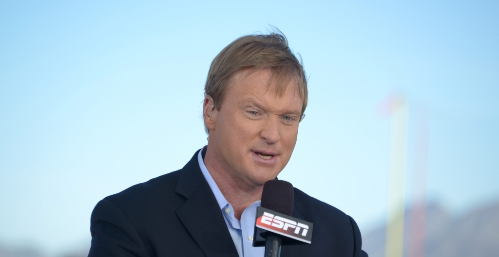 Jan 23 2015 Scottsdale AZ USA ESPN broadcaster and Tampa Bay Buccaneers and Oakland Raiders former coach Jon Gruden at Team Irvin practice at Scottsdale Community College in advance of the 2015 Pro Bowl. Mandatory Credit Kirby Lee-USA TODAY Sports