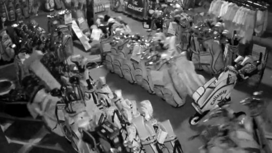 The shop's CCTV captured the moment the quake struck