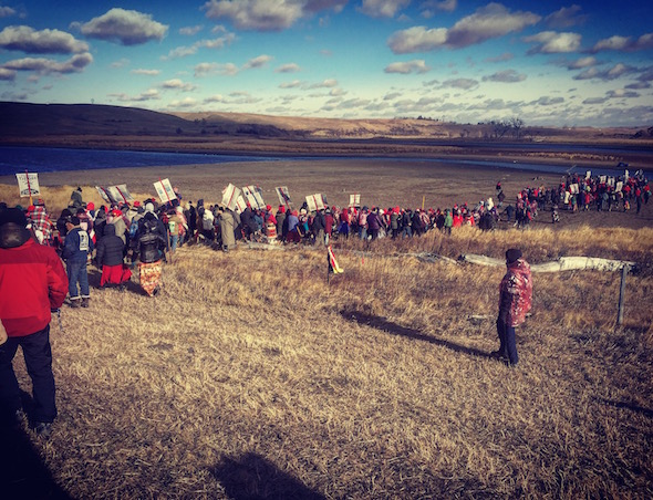 Water protectors at Standing Rock