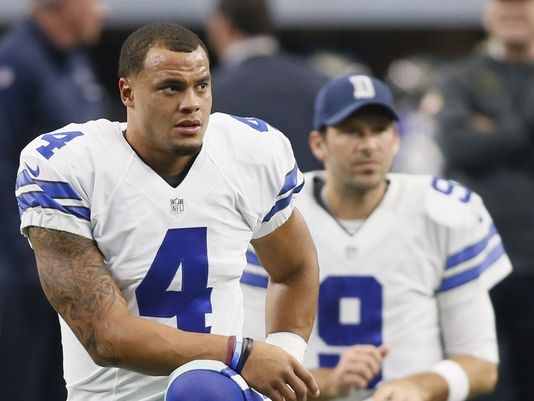 Dak Prescott and Tony Romo