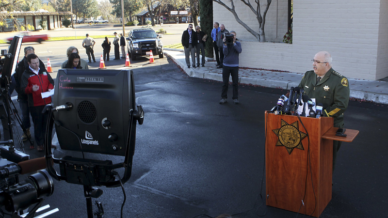 Shasta County Sheriff Tom Bosenko speaks at a news conference to discuss the Sherri Papini case on Wednesday Nov. 30 2016 in Redding Calif