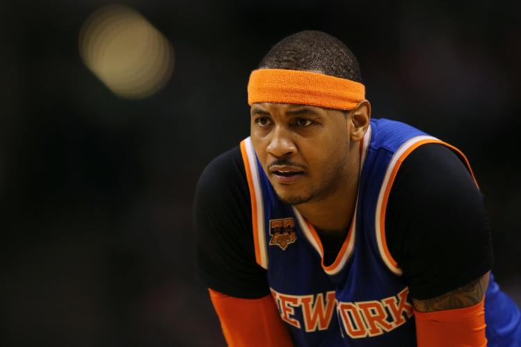 Carmelo Anthony can still get in as a reserve- which is picked by the coaches- but he's competing against Kristaps Porzingis Kevin Love Dwyane Wade and Paul George among others