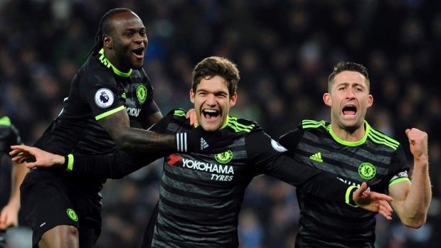 Chelsea players celebrate