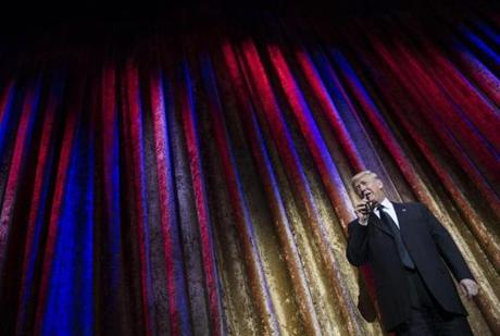 Donald Trump at a dinner event in Washington D.C. on Tuesday night