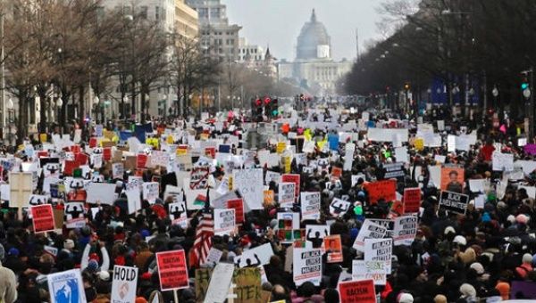 Thousands march during Al Sharpton