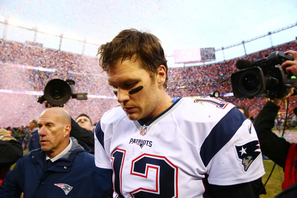 Jan 24 2016 Denver CO USA New England Patriots quarterback Tom Brady walks off the field after the AFC Championship football game against the Denver Broncos at Sports Authority Field at Mile High. Mandatory Credit Mark J. Rebilas-USA TODAY Spor