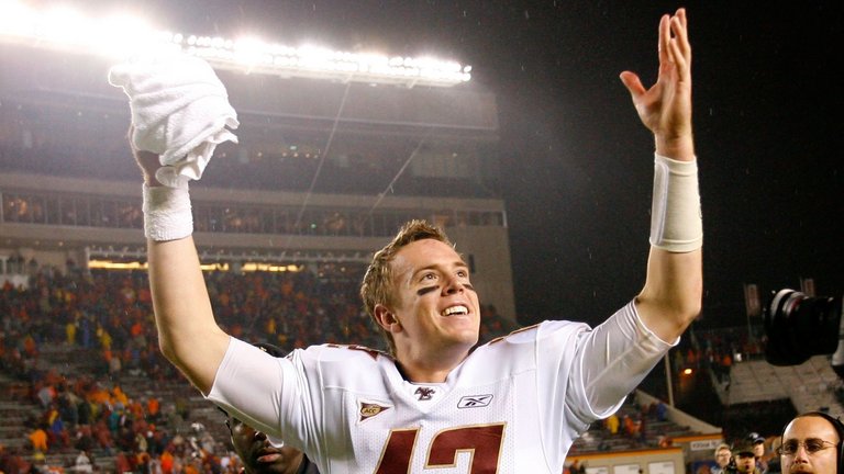 After a slow start Matt Ryan became the starter for the Boston College Eagles who retired his jersey last year