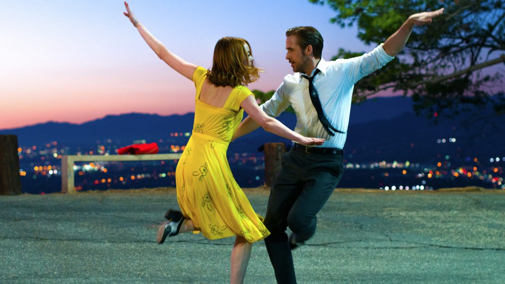 Dale Robinette		Emma Stone and Ryan Gosling in'La La Land. The musical has tied an Oscar record with its 14 nominations this year