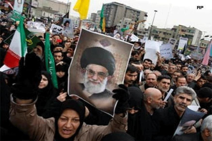 Iranians Mark 1979 Islamic Revolution Trample US Flag