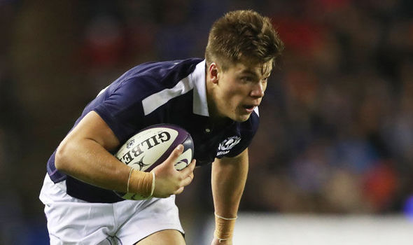 Huw Jones in action for Scotland against Argentina