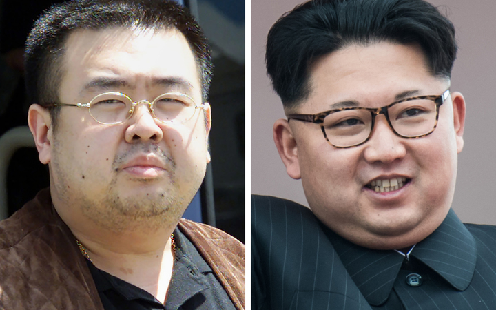 Kim Jong-nam left and Kim Jong-un