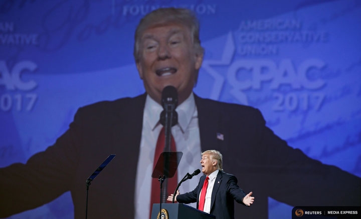 President Trump speaking at the Conservative Political Action Conference last week.
Credit Kevin Lemarque  Reuters