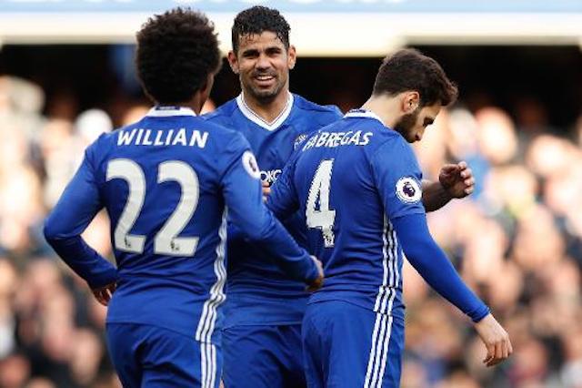 Willian Costa Fabregas of Chelsea Give Arsenal blues on Saturday