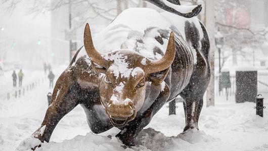 Wall Street Bull Blizzard