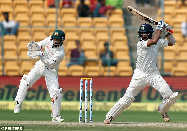 Cheteshwar Pujara ended day three unbeaten on 79 as India fought back against Australia