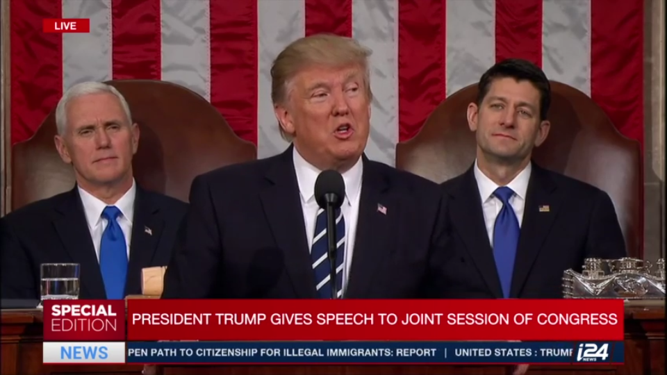 Donald Trump addressing the Congressi24NEWS