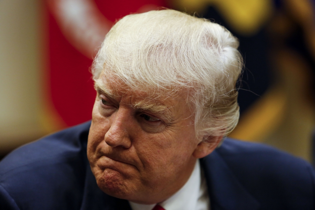 POOL  EPA  REX  Shutterstock Donald J. Trump US President Donald Trump meets with health insurance CEOs Washington Usa- 27 Feb 2017 US President Donald J. Trump leads a listening session with health ins