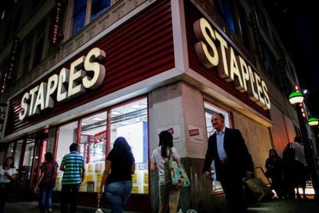 Eduardo Munoz  Reuters  File 2016		Winnowing its store count is part of Staples’ plan to shift away from traditional brick-and-mortar retail