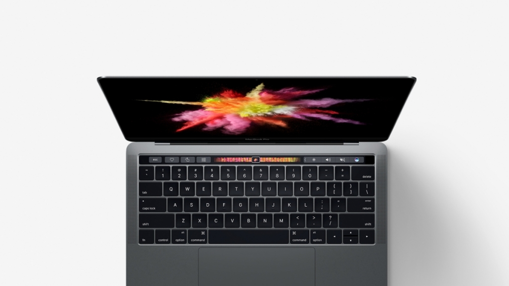 Featured in the image is the Mac Book Pro 2016Facebook  Apple