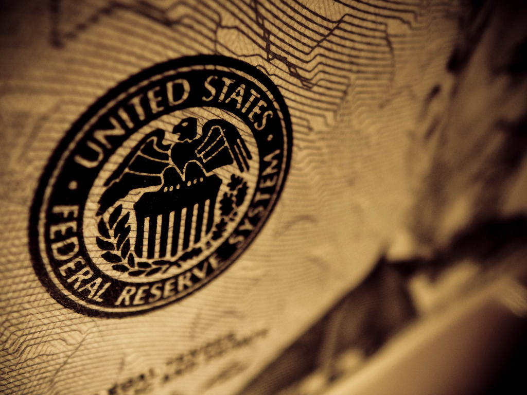 Seal of the United States Federal Reserve on a dollar bill. Flickr  Creative Commons  Kurtis Garbutt