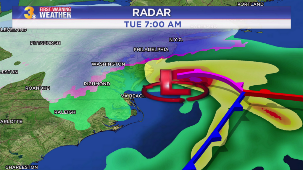 First Warning Forecast Coastal storm will bring rain wind and snowflakes