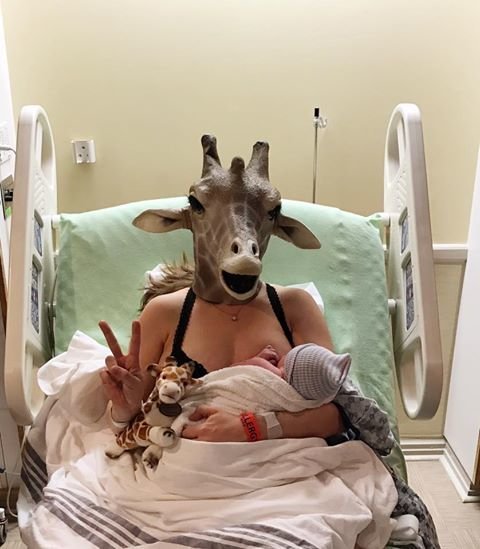 Myrtle Beach 'Giraffe Mom' welcomes son