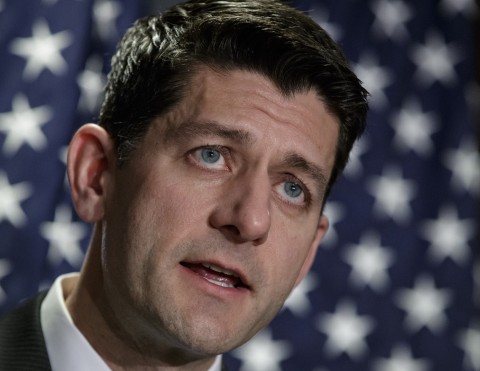 House Speaker Paul D. Ryan talks to reporters