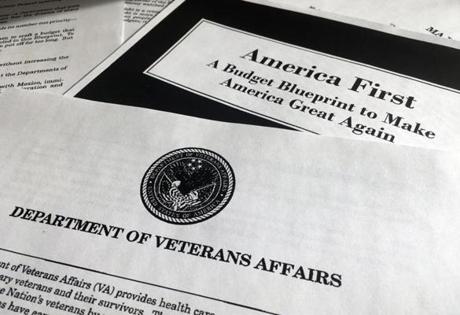 A portion of President Donald Trump's first proposed budget focusing on the Department of Veterans Affairs and released by the Office of Management and Budget