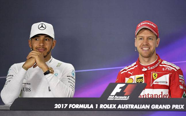 Lewis Hamilton and Sebastian Vettel