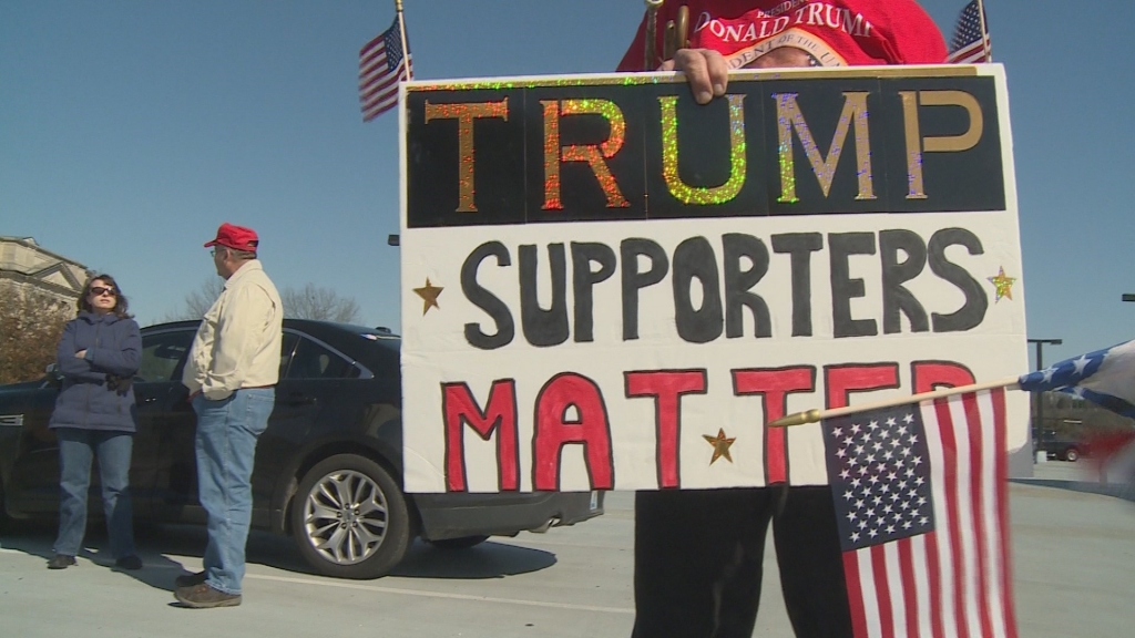 Supporters gather for 'March 4 Trump' rallies around US