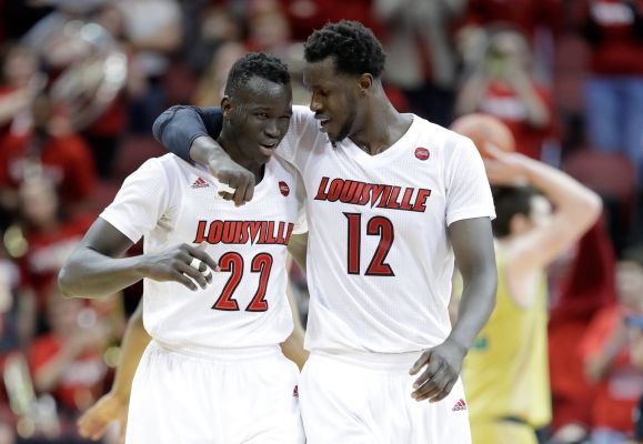 Deng Adel #22 and Mangok Mathiang #12