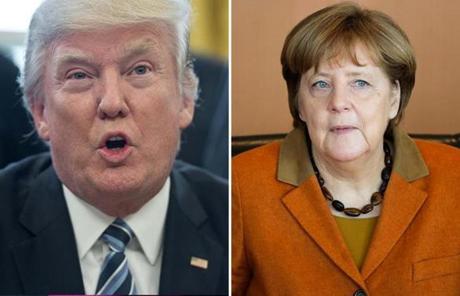 NICHOLAS KAMM  AFP  Getty Images | Markus Schreiber  AP		President Donald Trump and German Chancellor Angela Merkel